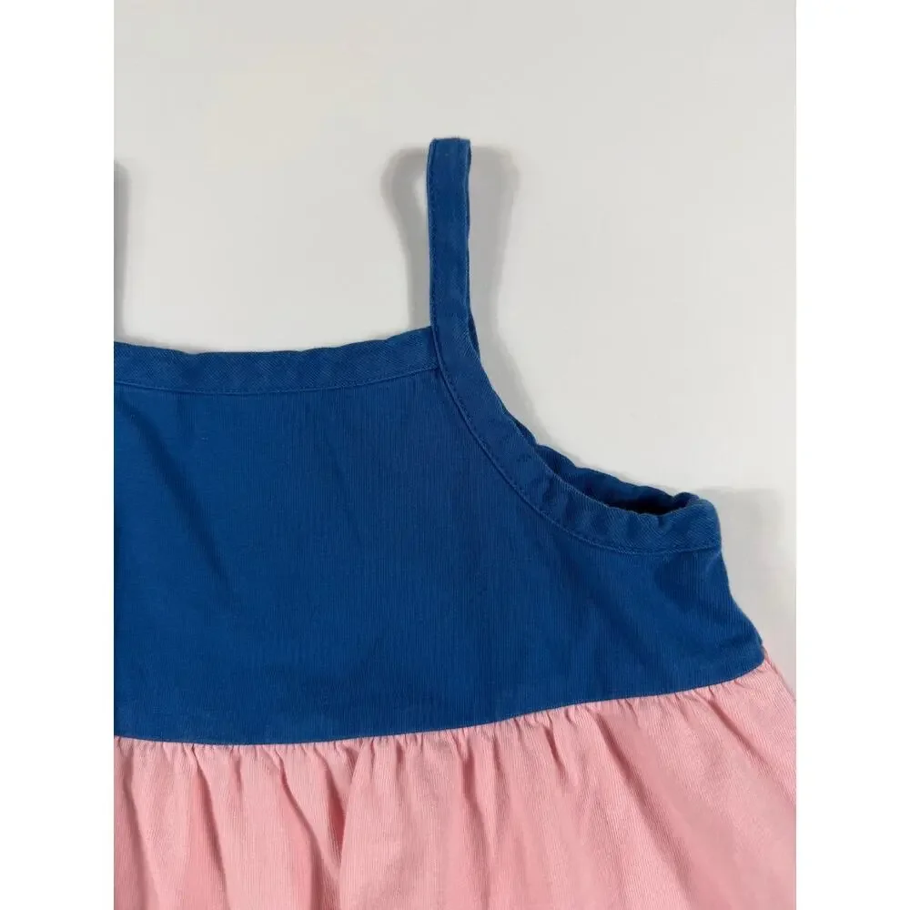 Hanna Andersson Colorblock Tiered Tank Dress Size 4